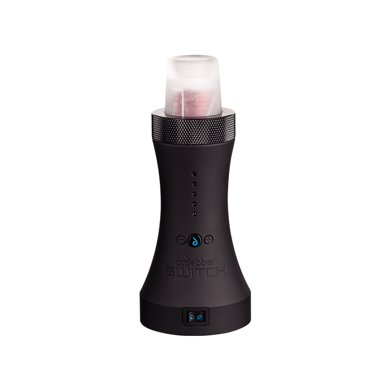 Top view of SwitchPro dab rig mid-session with vapor visible from water filtration base
