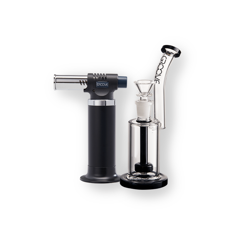 Groove Spark Torch in action, perfect for a smoking gift set