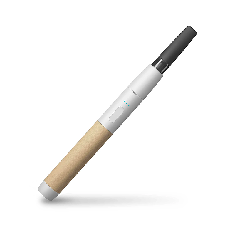 Vessel Wood Series battery with magnetic charging cable, emphasizing its user-friendly design.