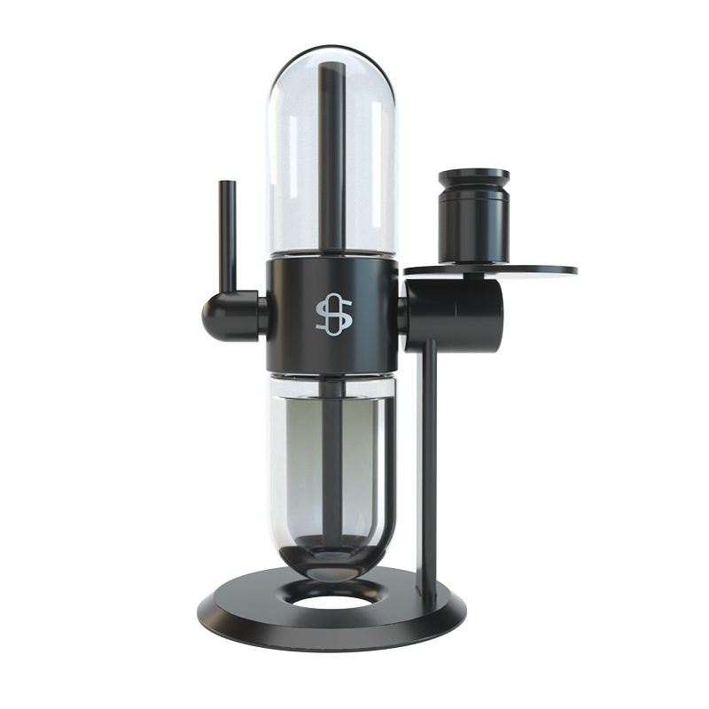 Stündenglass glass gravity hookah with rotating globe and sleek design