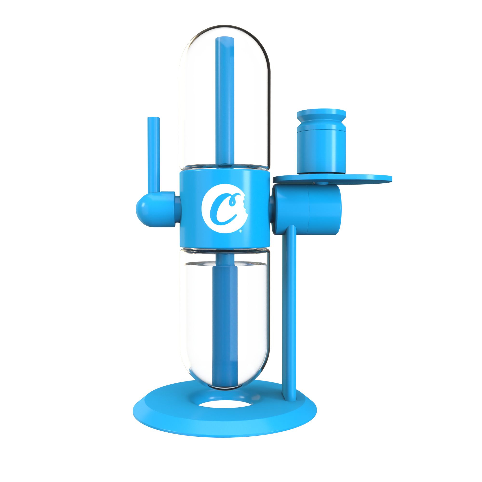 Stundenglass Cookies gravity infuser showing its water-cooled glass globes and sleek design for concentrates and dry herbs