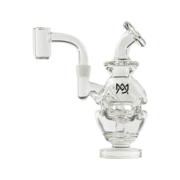 MJ Arsenal Regal Mini Rig showcasing its elegant shape and percolator for smooth hits.