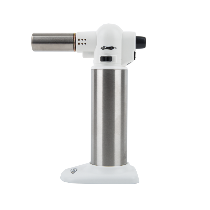 DIY enthusiast using a craft torch for detailed craft work