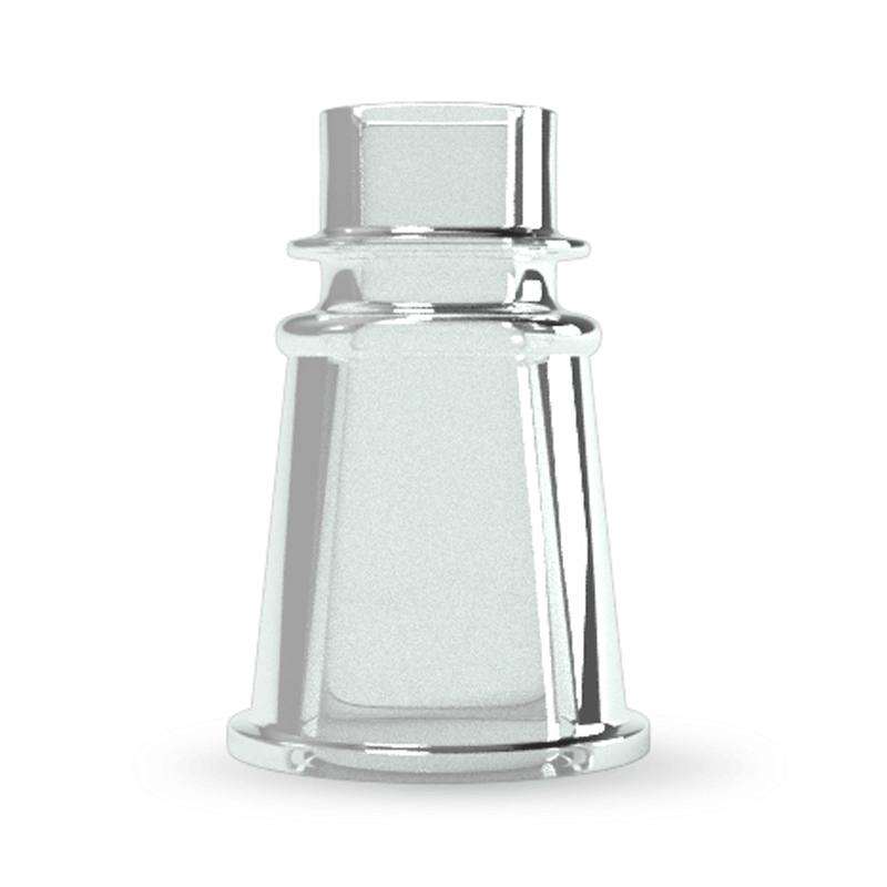 G Pen Connect glass adapter being used with a dab rig, highlighting its compatibility and functionality.