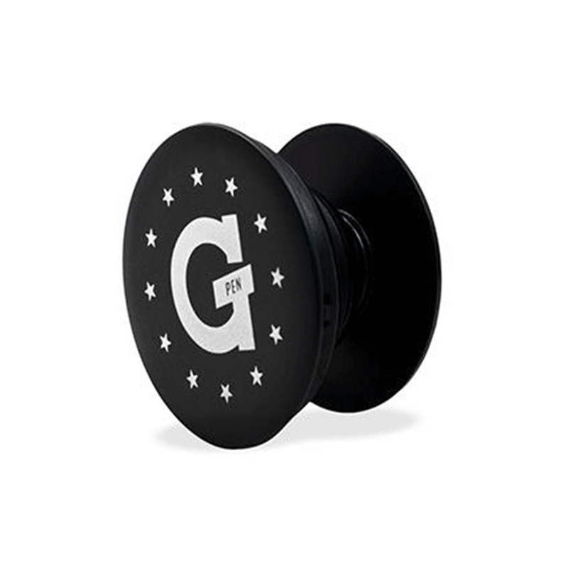 G Pen phone grip with stand attached to an iPhone showcasing its slim design