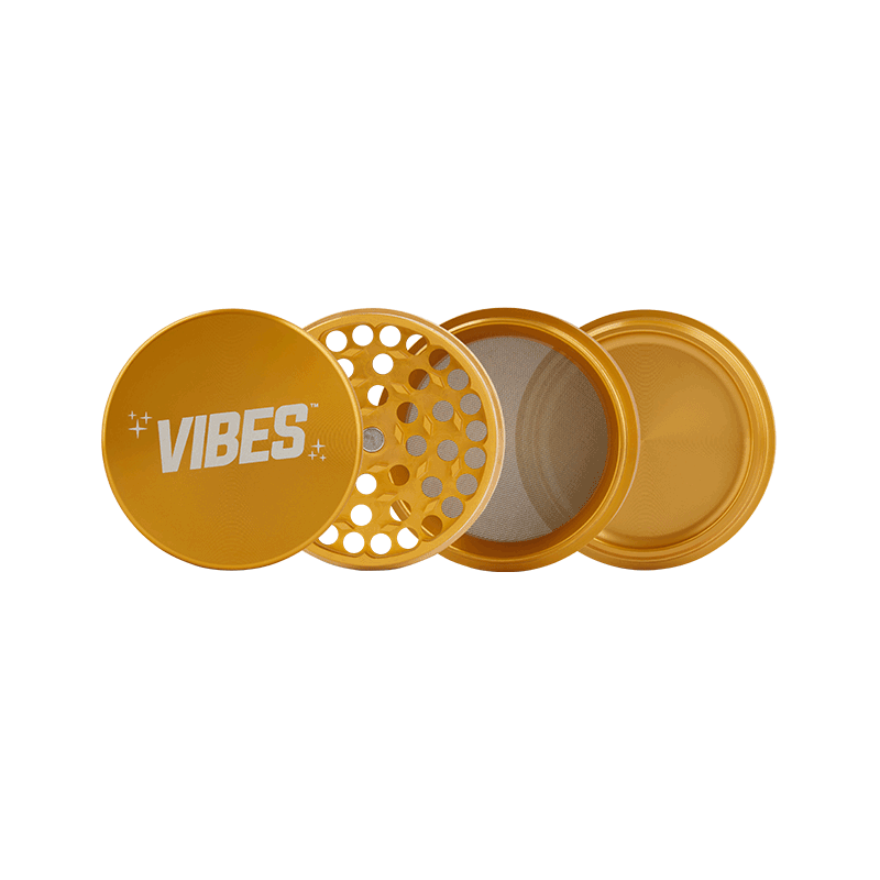 Herb grinder in use, showing smooth grinding and kief collection