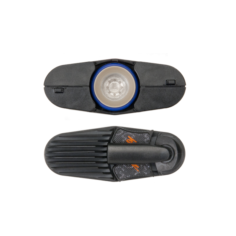 Close-up of the Mighty Pros flippable mouthpiece illustrating its user-friendly features.