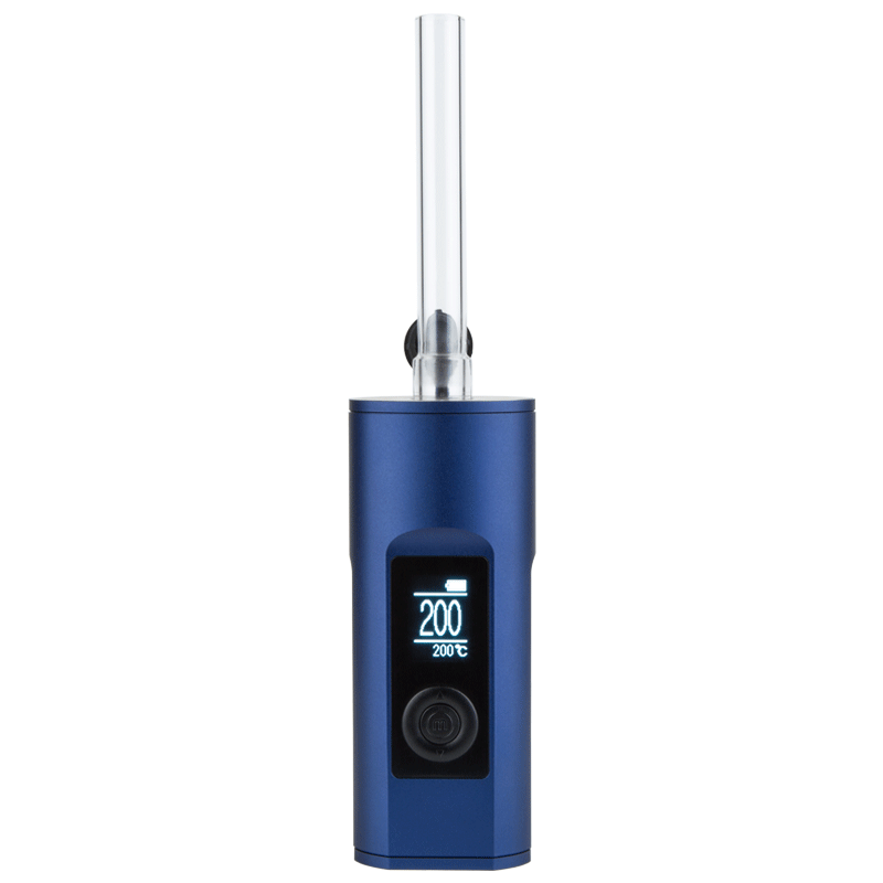 Close-up view of the Arizer Solo 2 vaporizer highlighting its digital temperature control panel.