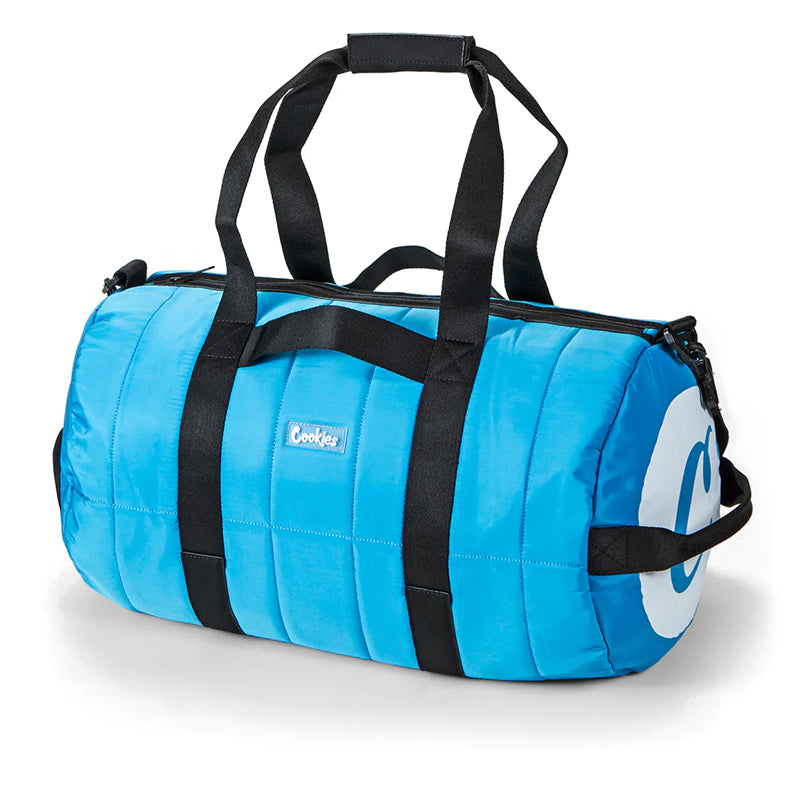 Cookies Apex Smell Proof Duffle Bag side view - perfect for gym and travel
