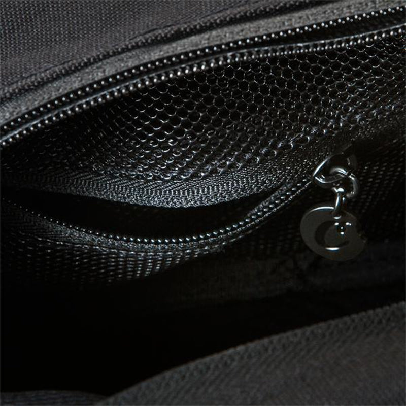 Stylish olive-colored stash bag with Cookies logo patch, ideal for travel organization