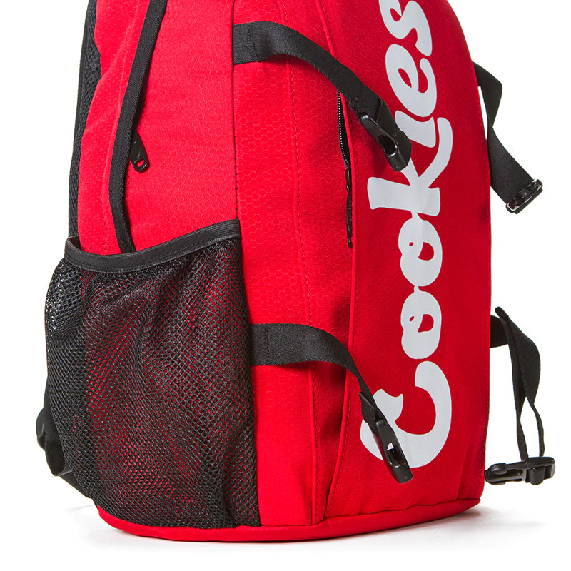 Stylish camo ripstop nylon backpack from a side angle, perfect for daily use.