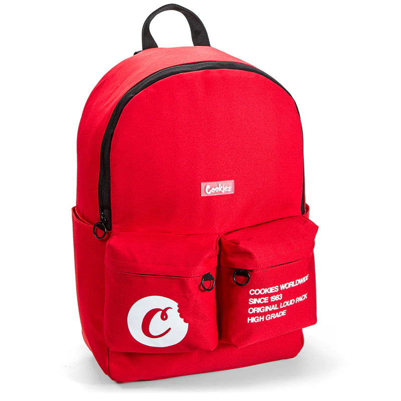 Model wearing the stylish streetwear backpack during daily commute