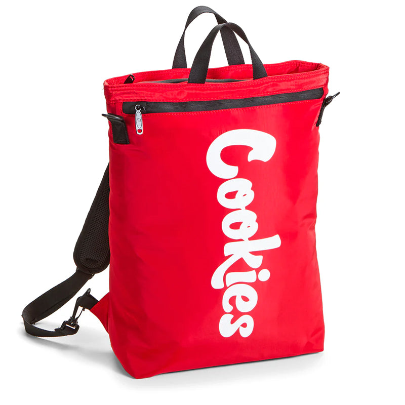 Close-up of the padded shoulder straps on the Cookies Odor Shield Nylon Backpack for comfort.