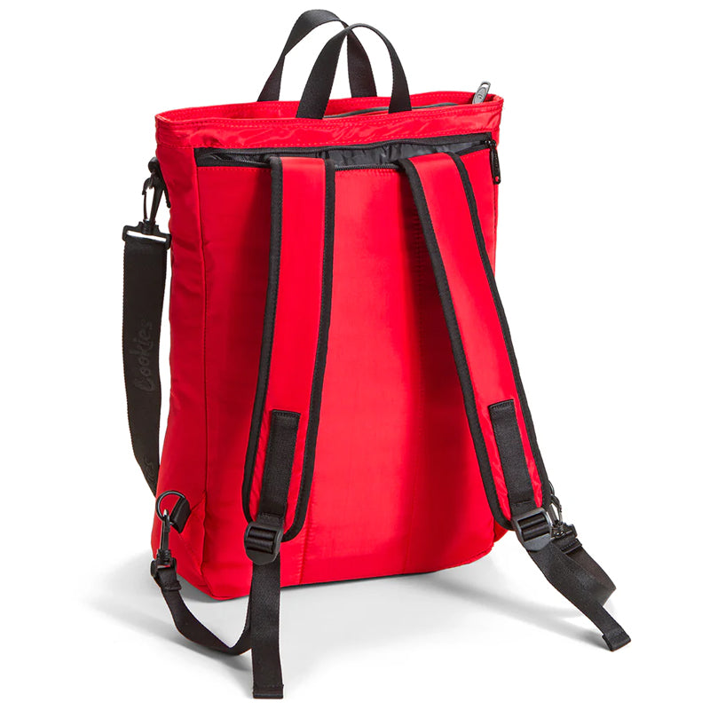 Side view of the Cookies Odor Shield Nylon Backpack highlighting its spacious main compartment.