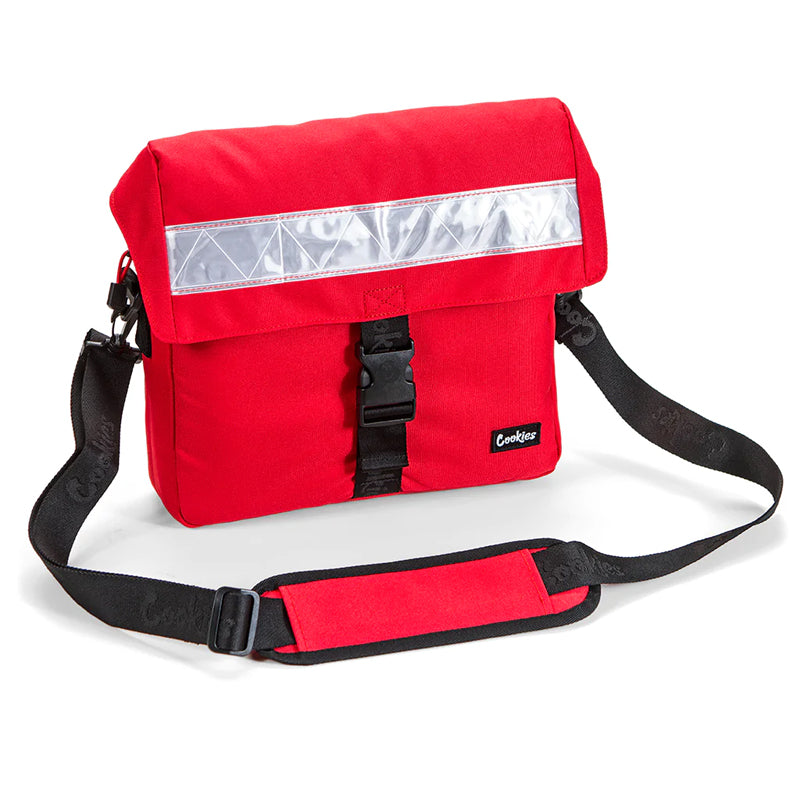 Side view showcasing the adjustable strap of the Cookies Tactical Camo Crossbody Bag.