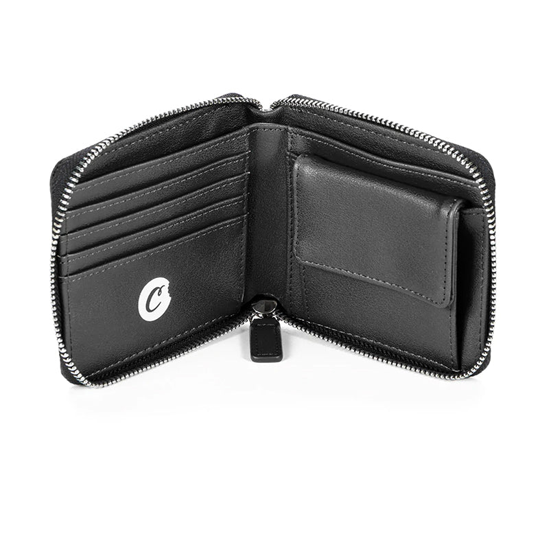 Stylish nylon wallet with zipper, perfect for daily use in various settings.