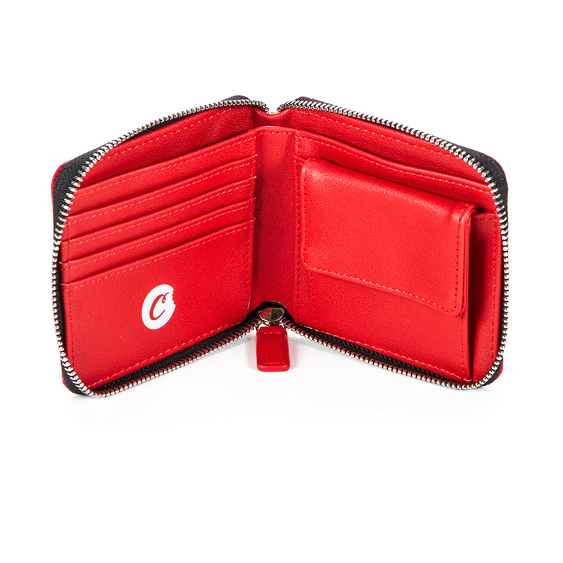 Chic matte nylon zipper wallet showcasing its sleek design and full zip closure.