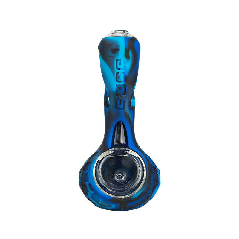 Galactic Alien Silicone Smoking Pipe displayed with smoking accessories, emphasizing its unique style.