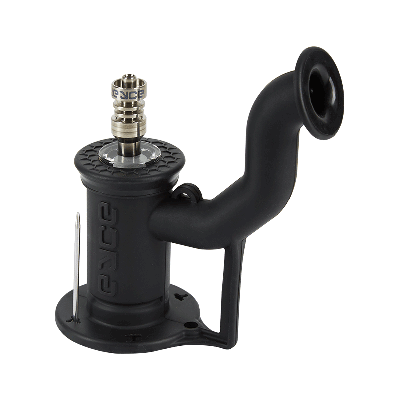Portable silicone dab rig in vibrant color, ideal for travel and on-the-go dabbing