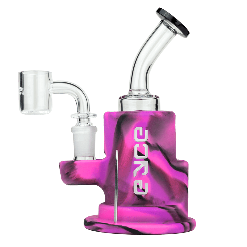 User -friendly design of the Eyce Spark ProTeck Glass Rig in action.