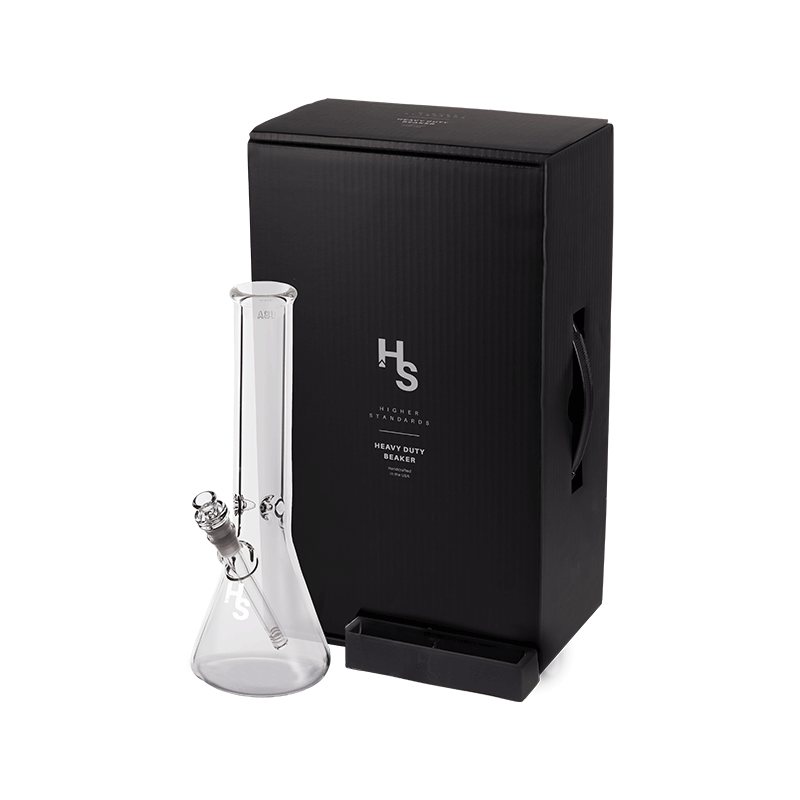 Durable glass beaker water pipe with airtight seal and ice mold