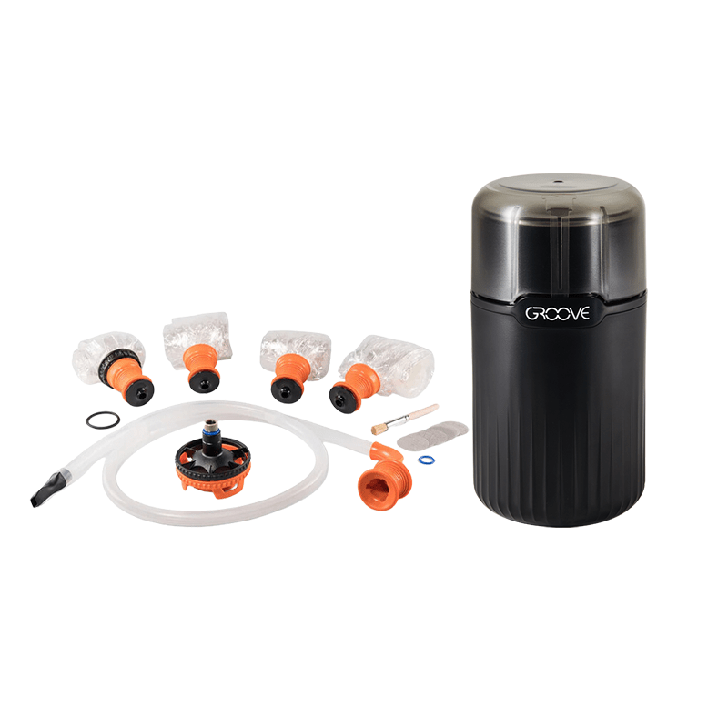 High-quality Storz & Bickel Volcano Hybrid vaporizer in use, showcasing its sleek design and functionality.