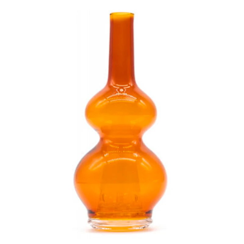 Close-up of the Oura Elevate glass dab rig attached to Oura base showing percolator detail