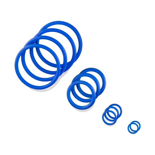 Close-up of Mighty vaporizer O-rings in a maintenance kit for sealing and repair