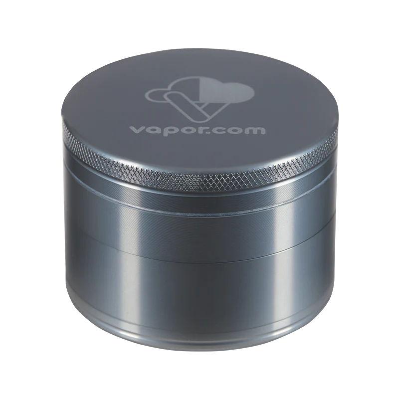 Top view of the VaporMate 4-Piece Herb Grinder, displaying the sharp teeth designed for grinding dense herbs effortlessly.