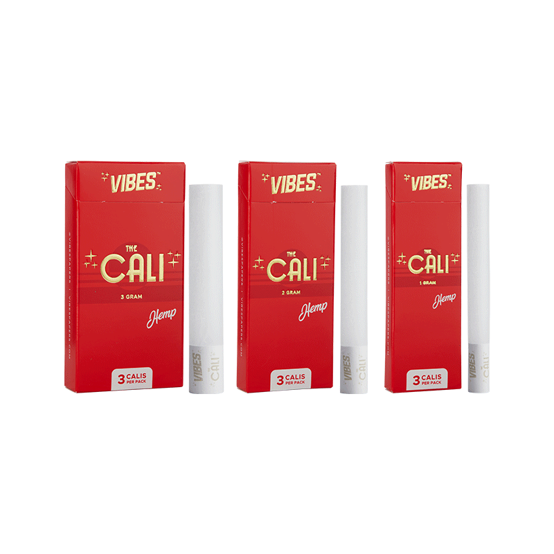 VIBES Cali 1 Gram Pre-Roll Box with airtight seal, portable odor-proof storage