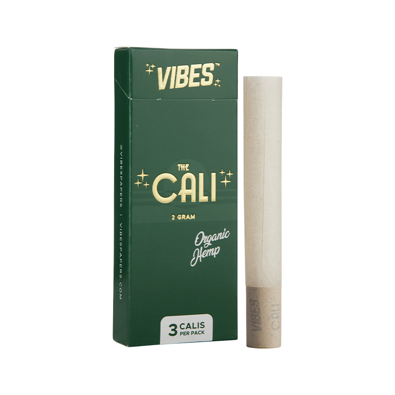 Vibes The Cali 2G pre-roll showcasing ultra-thin paper and large capacity design
