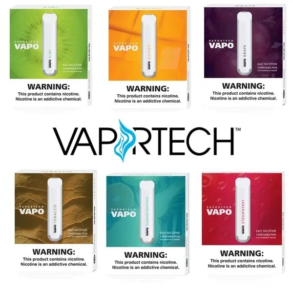Vaportech 3-pack vape cartridges with premium oil in a sleek design