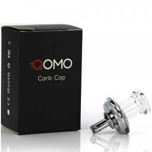 Side view of XMAX QOMO Carb Cap showcasing its high quality borosilicate glass material.