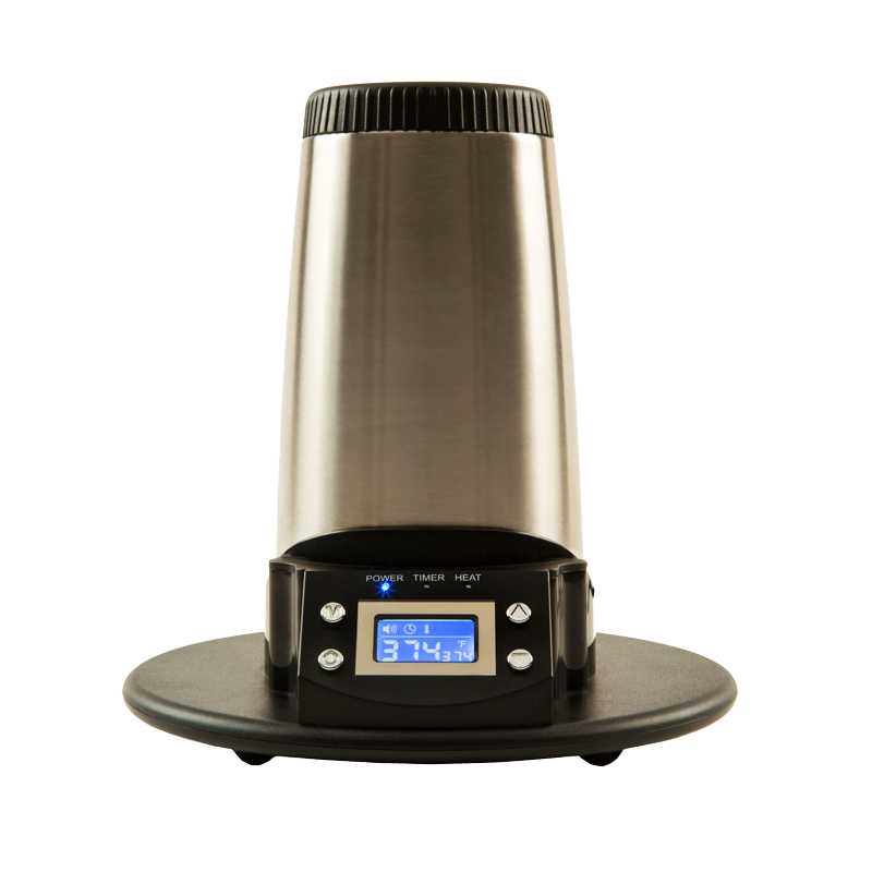 Arizer V-Tower desktop vaporizer with glass vapor path and ceramic heater