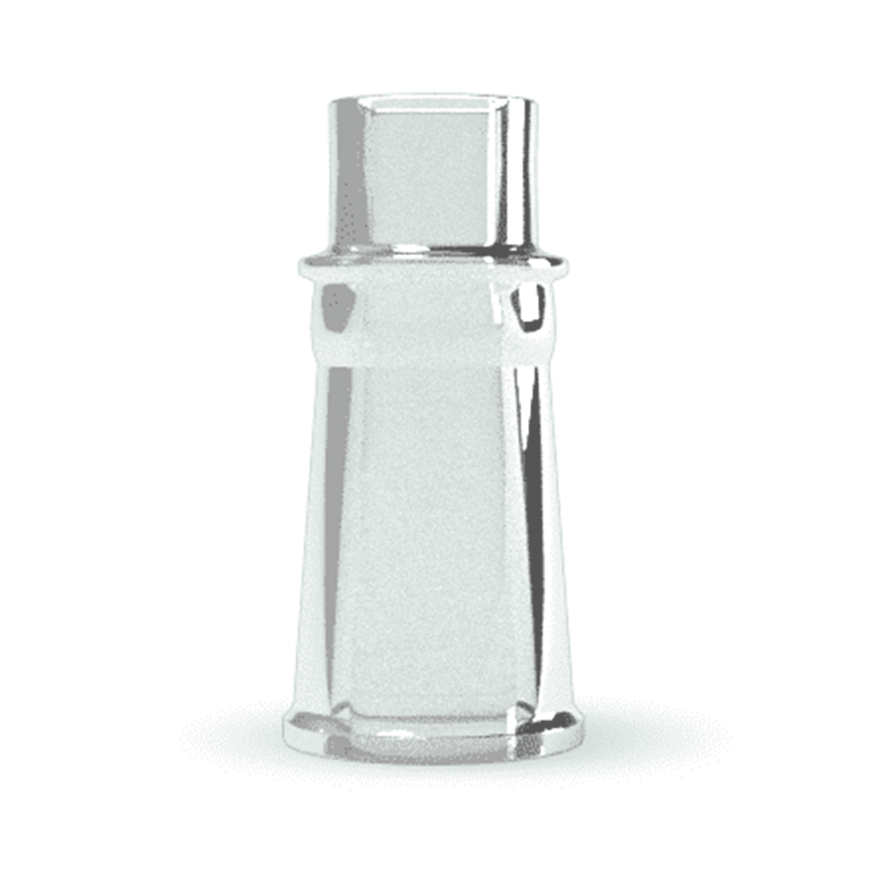 Close-up of the G Pen Connect adapter made from durable borosilicate glass, ideal for water pipes.
