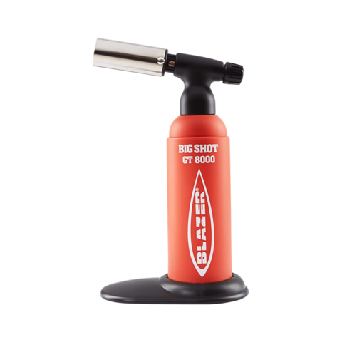 Blazer Ignite Pro Culinary Torch showcasing adjustable flame control in action.