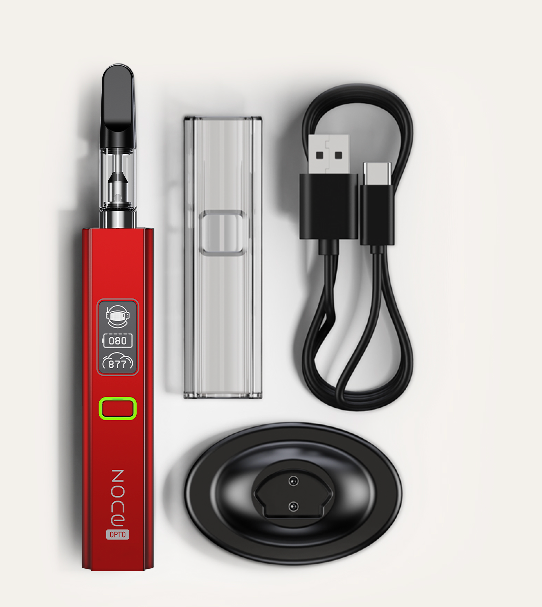 VapeTech Zone Opto 510 vaporizer battery with OLED display and user modes