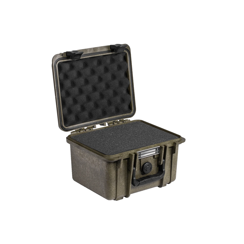 Revelry Scout Pro Hard Case in travel setting, demonstrating compact size and smell-proof features.