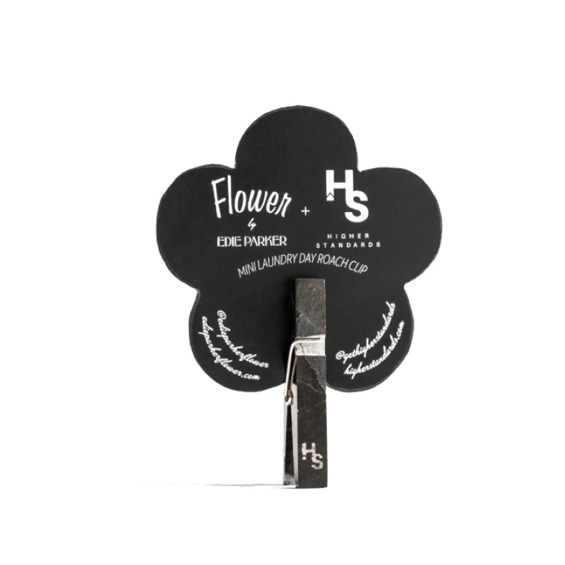 Ergonomic glass roach clip with Edie Parker signature design for cannabis enthusiasts