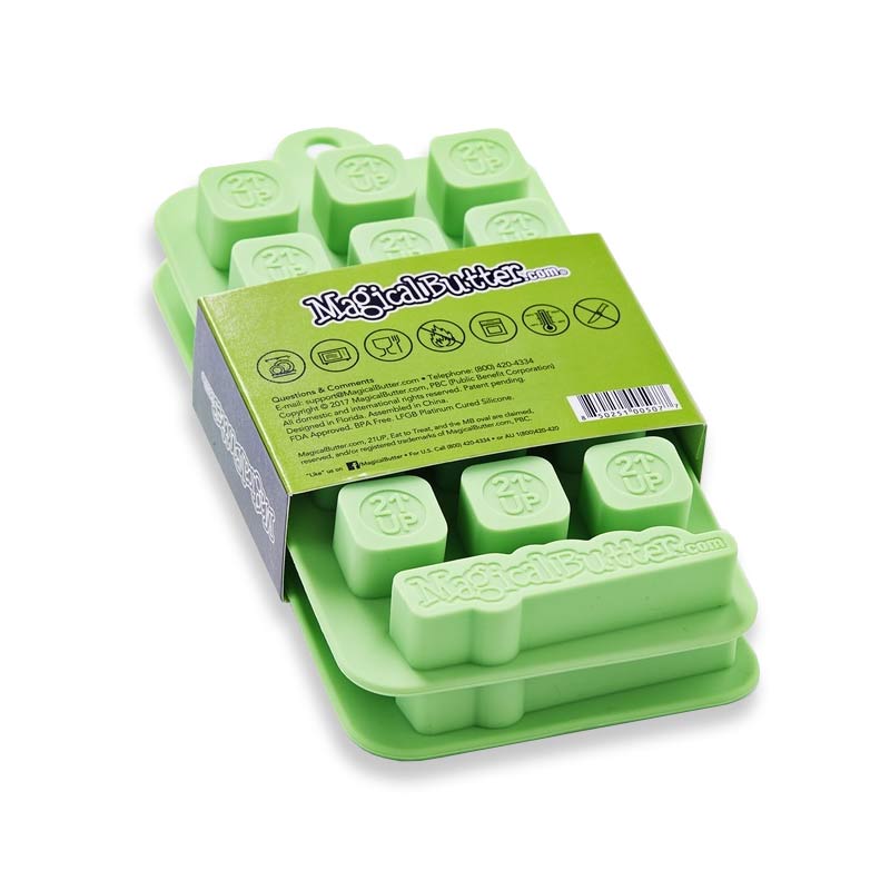 Set of two edible molds made from durable silicone, ideal for microdose gummies