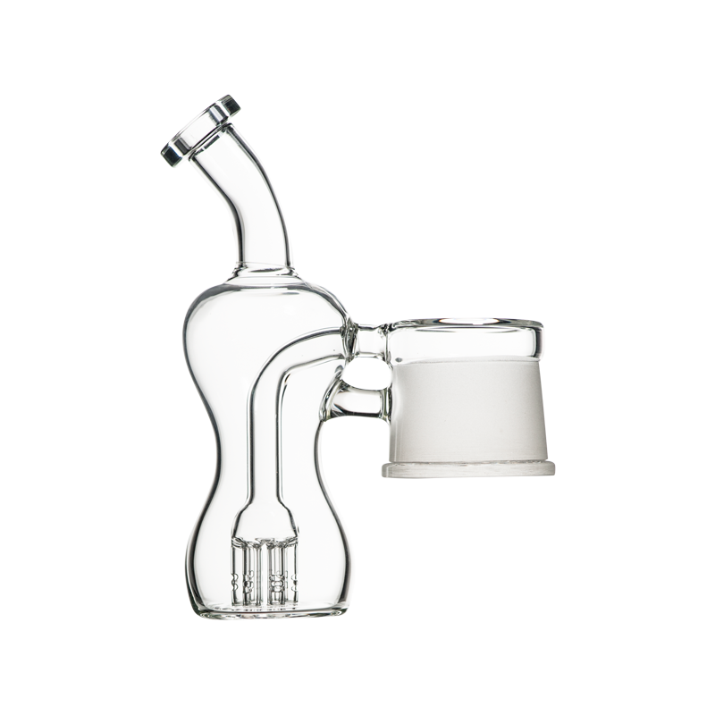 User preparing to use dry herb vaporizer outdoors for travel purposes