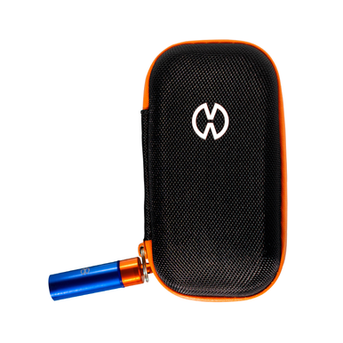 Close-up of the durable Crafty+ vaporizer case with the vaporizer inside, emphasizing protection and fit