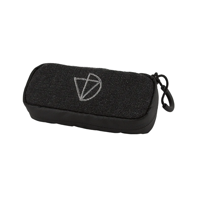 Miqro vaporizer case with padded compartments, ideal for travel.