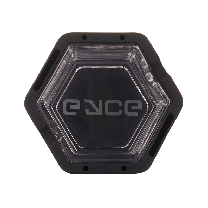 Durable silicone ashtray on a table, demonstrating its easy-to-clean surface.