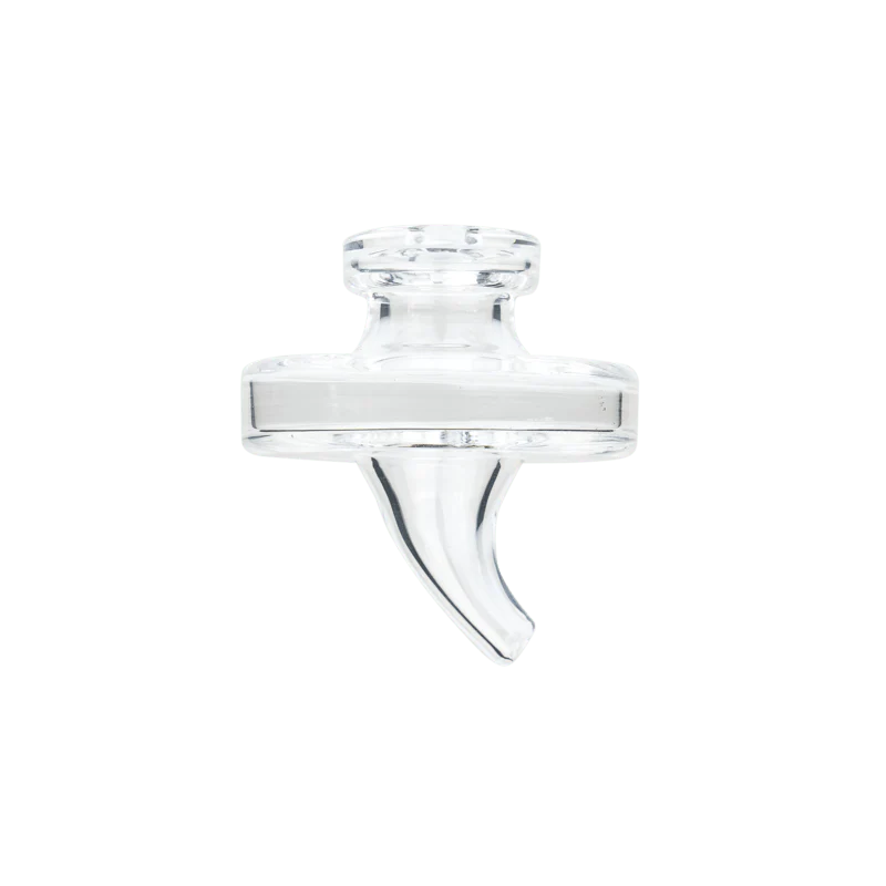 Eyce directional carb cap on a glass banger illustrating airflow control
