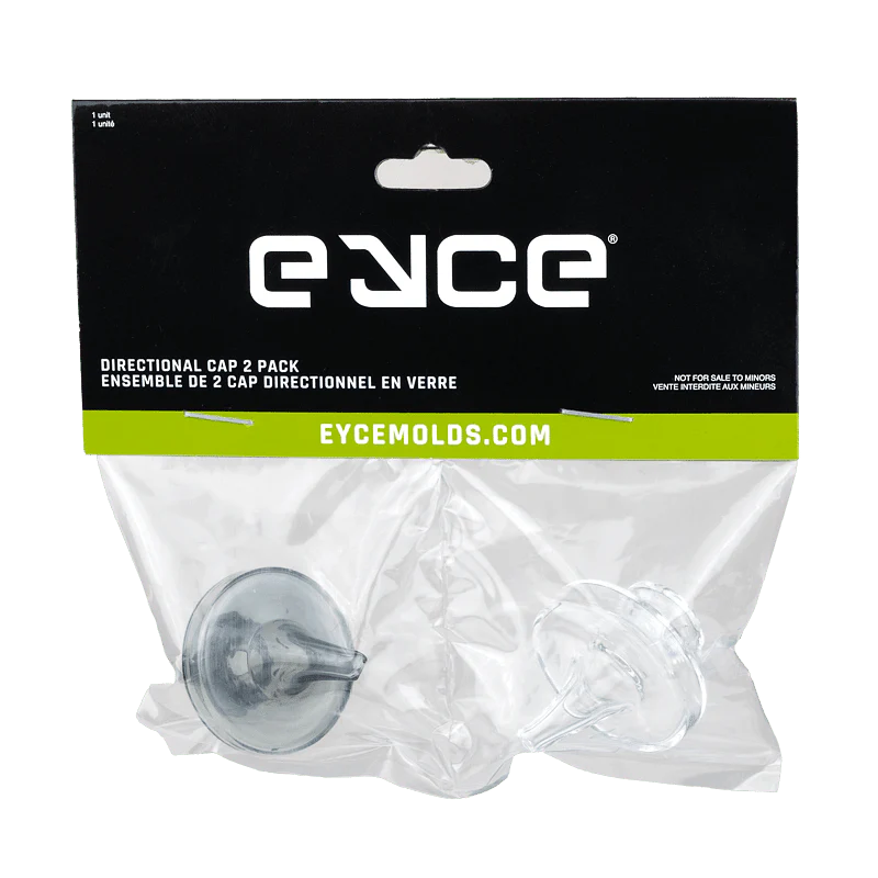 Set of two durable concentrate accessories including the directional carb cap