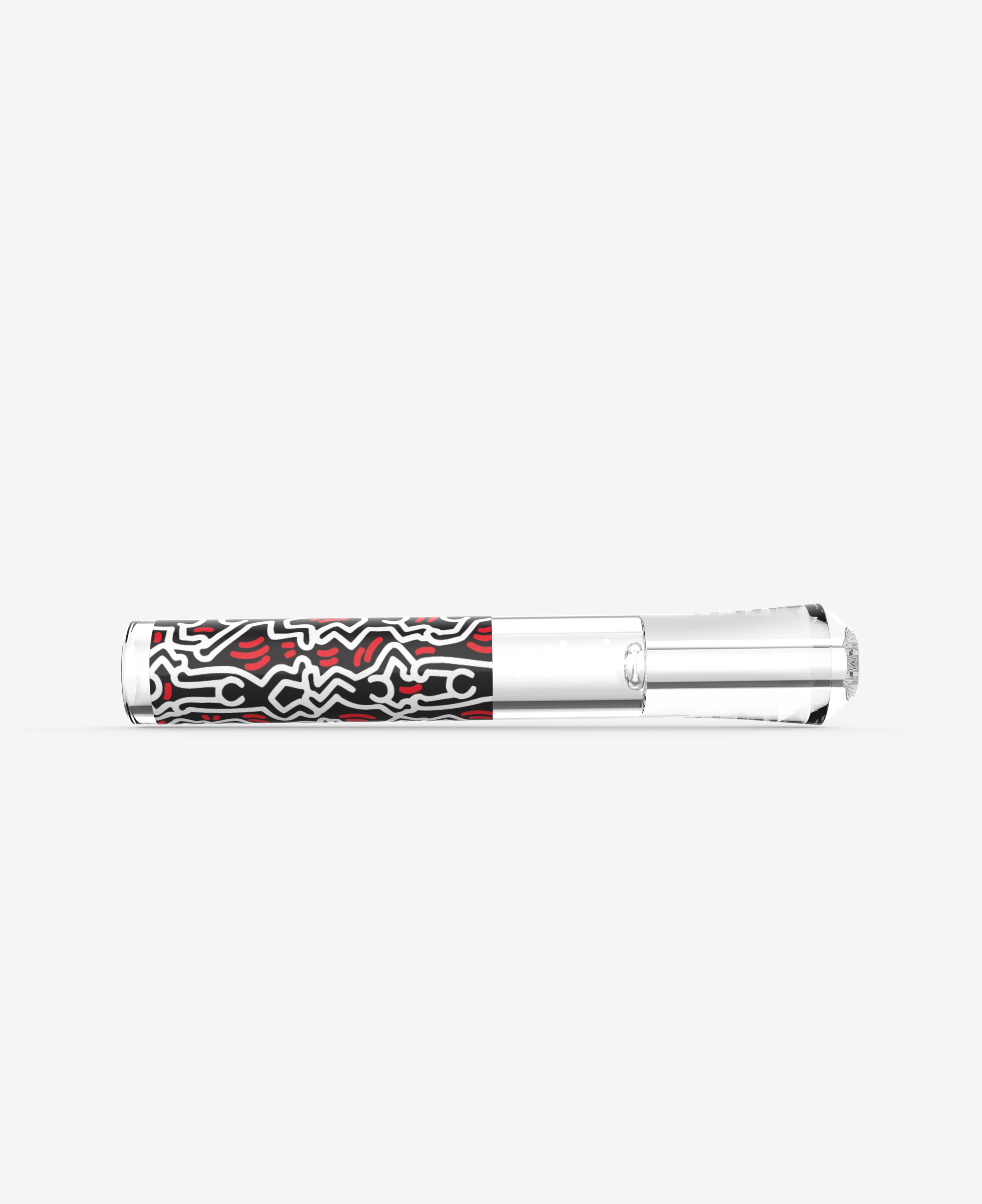 Side angle of portable herb vaporizer showing airflow design