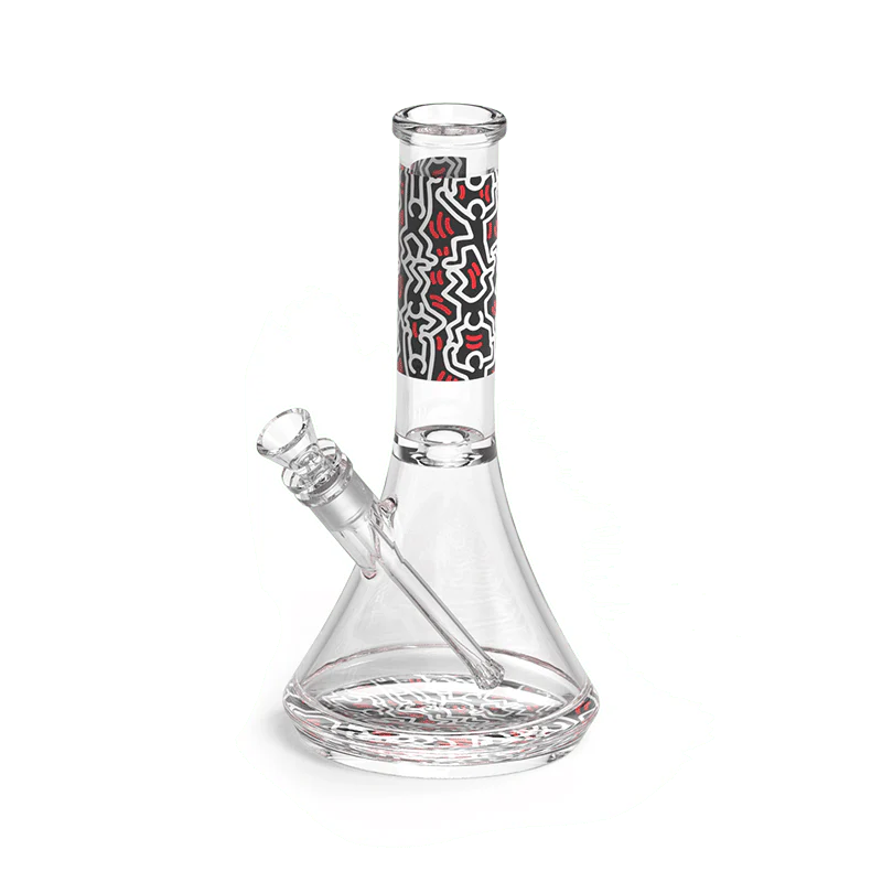 Limited edition Keith Haring smoking pipe displayed with ice catcher functionality