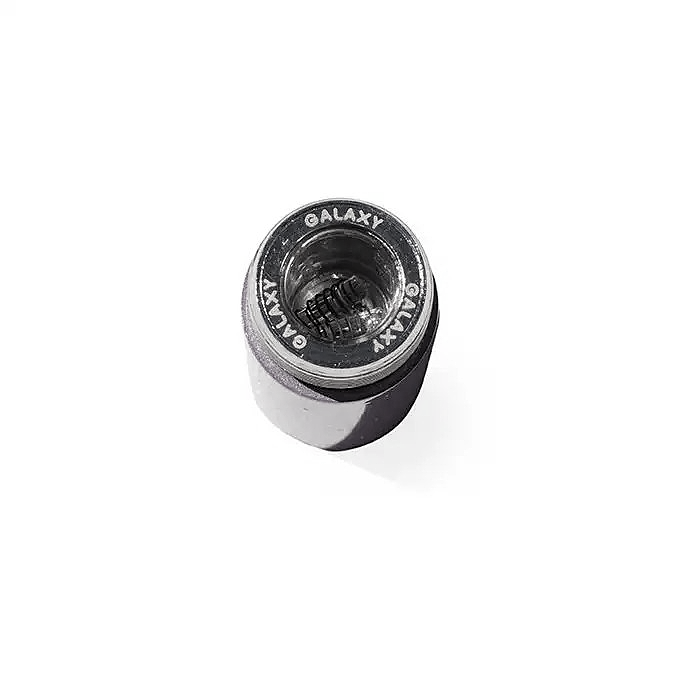 KandyPens Galaxy Dual Quartz Atomizer showcasing its dual quartz coil design for optimal flavor.