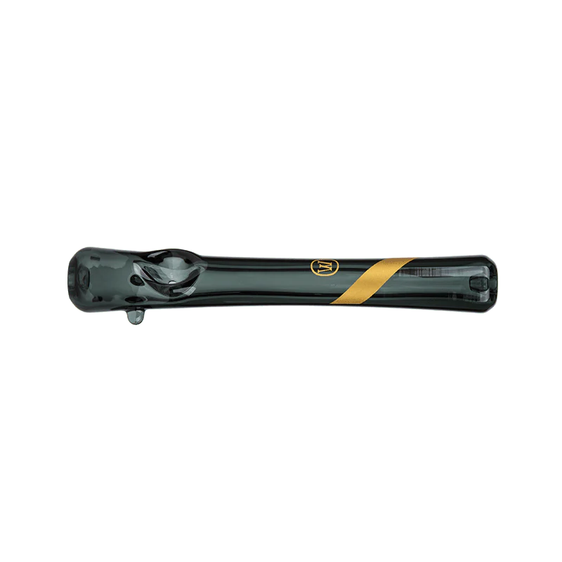 Front view of smoked glass Marley Natural steamroller with gold stripe decal